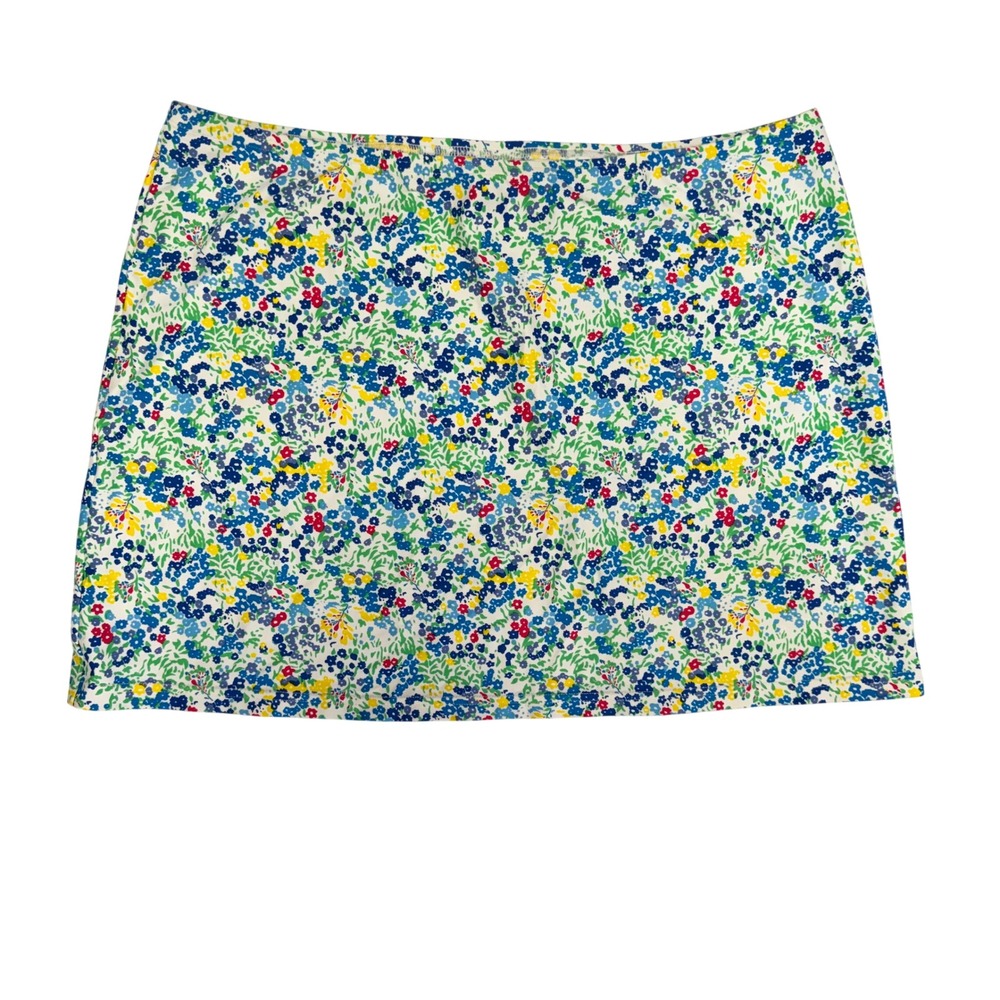 Patagonia Women Ocean Skirt Floral Mini Swim Cover Up Blue Green Large